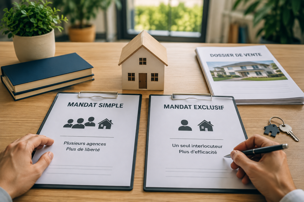 Mandat simple ou mandat exclusif pour vendre un bien immobilier