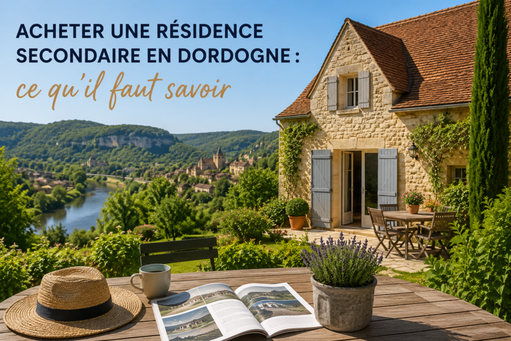 Maison en pierre avec vue sur la Dordogne pour une résidence secondaire